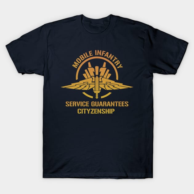 Service Guarantees Citizenship Gold T-Shirt by My Pizza